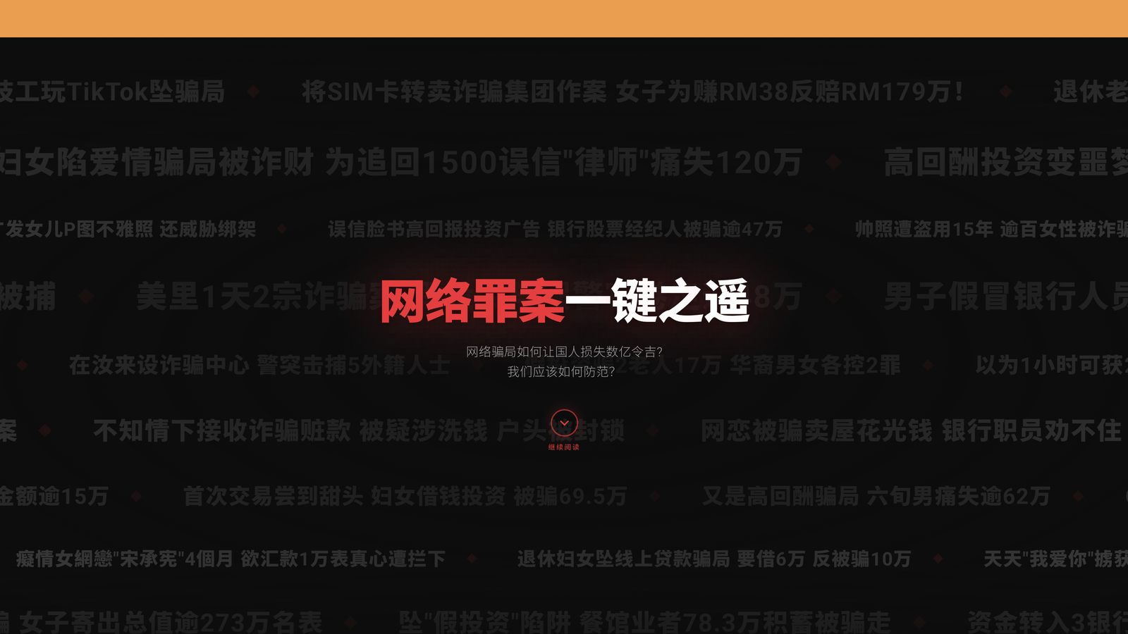 Interactive microsite